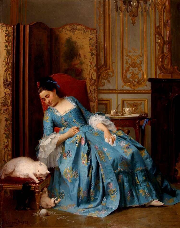 18世纪欧洲贵族女性强行穿上束腰,欧洲中世纪贵族公主裙束腰