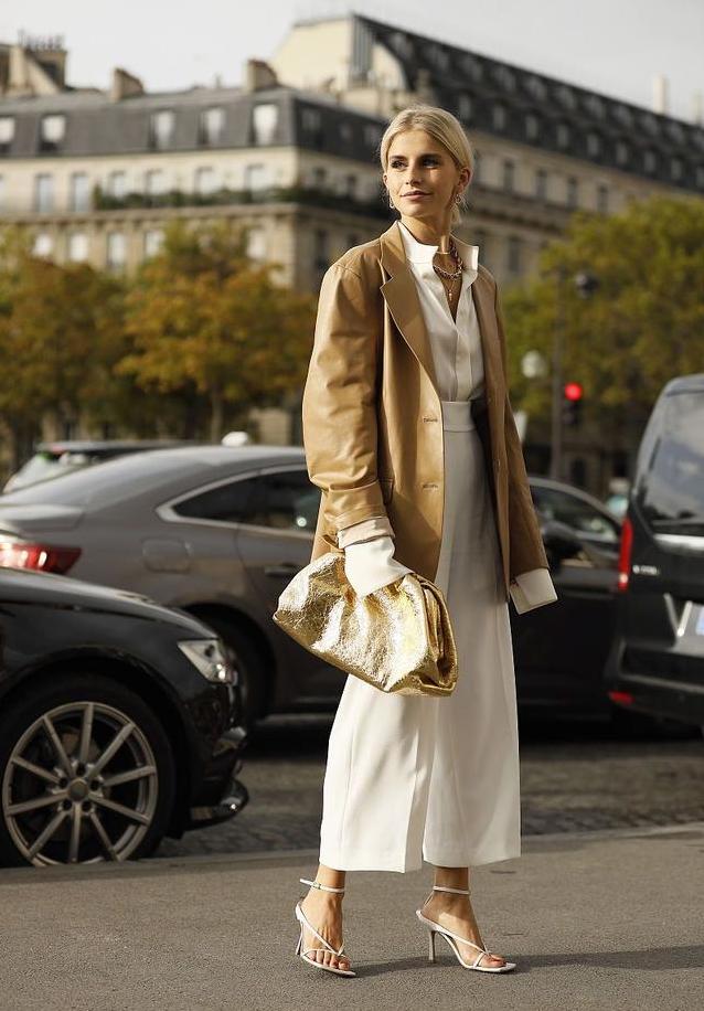 欧美风时髦阔腿长裤,欧美式长裤穿搭