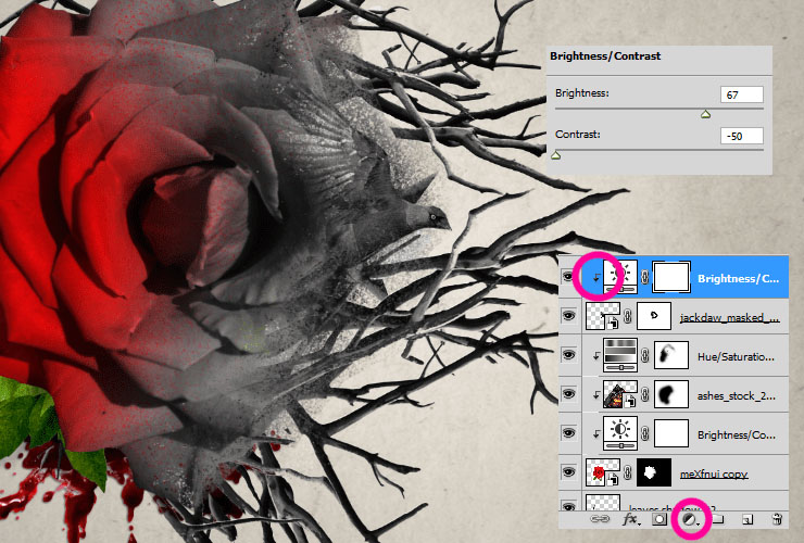 ps如何换花朵教程图解,ps怎么画枯萎的玫瑰