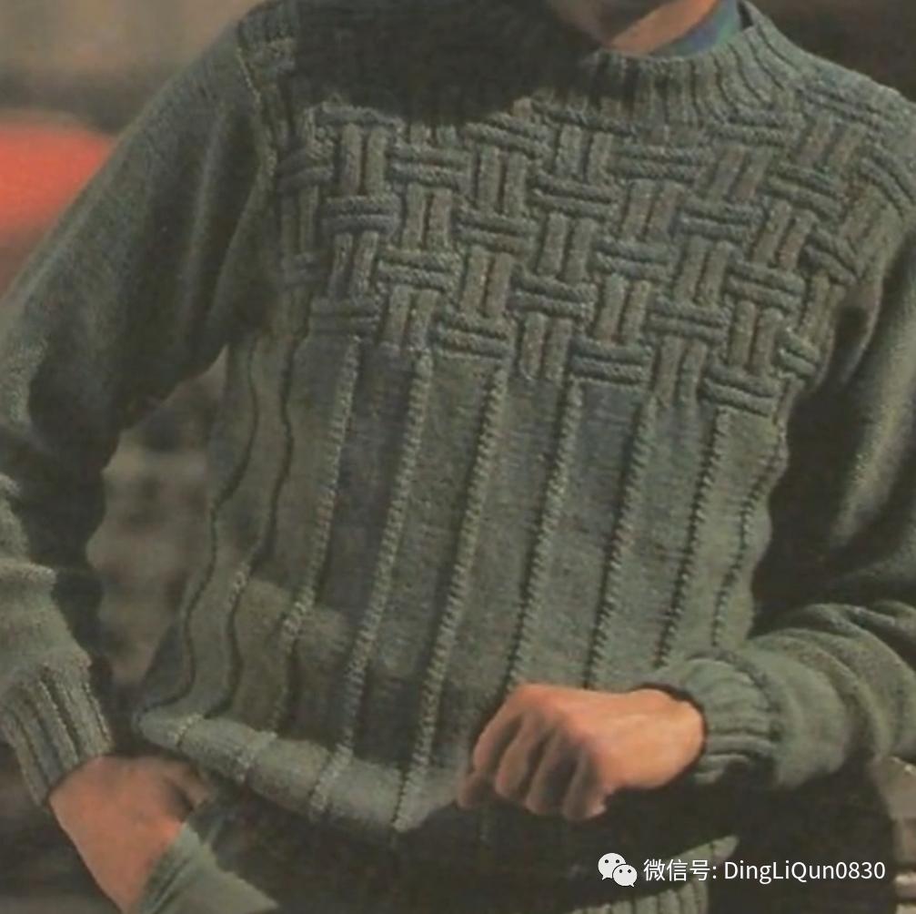 男士针织衫开衫秋冬款手工编织款,手工针织衫男款花样