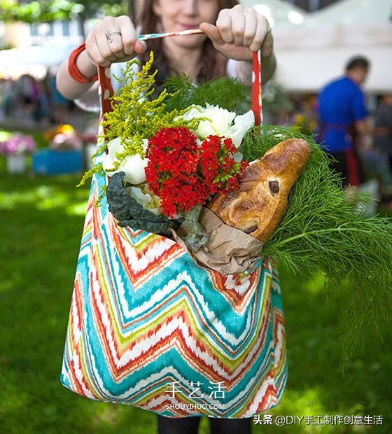 自制手工环保购物袋,手工diy制作迷你精美塑料袋