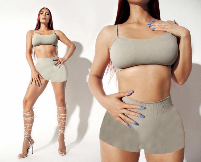 金卡戴珊塑形衣市场,金卡戴珊穿一身香槟色真高级