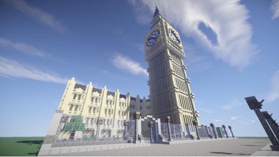 大神把大本钟“偷”进《我的世界》游戏还原英国国宝真假难辨