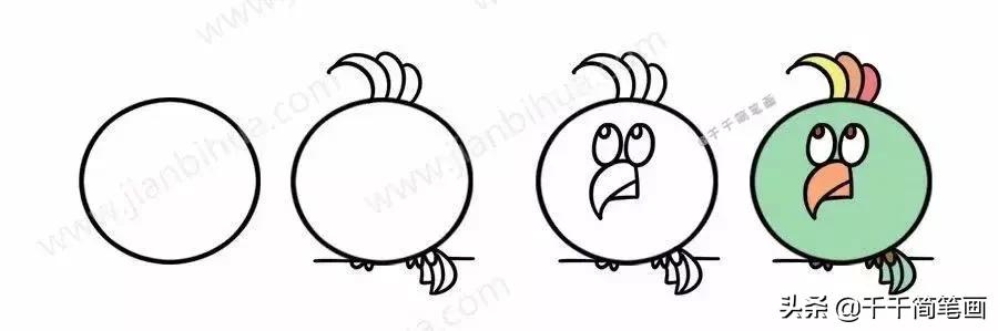 超级可爱的简笔画动物头像,呆萌小动物头像图片简笔画
