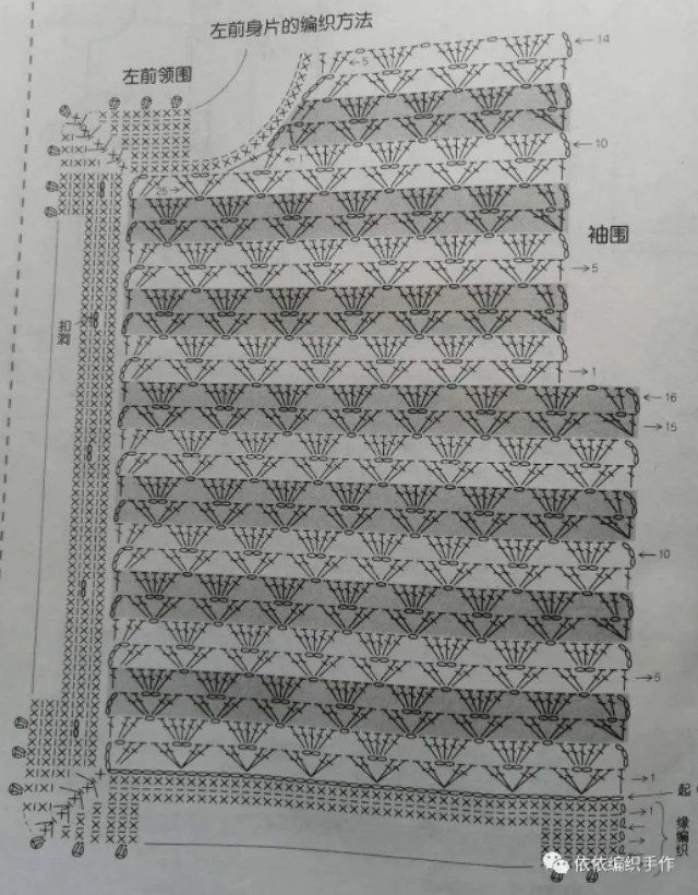 枫叶花宝宝开衫编织教程,3个水草花开衫领子怎么样钩