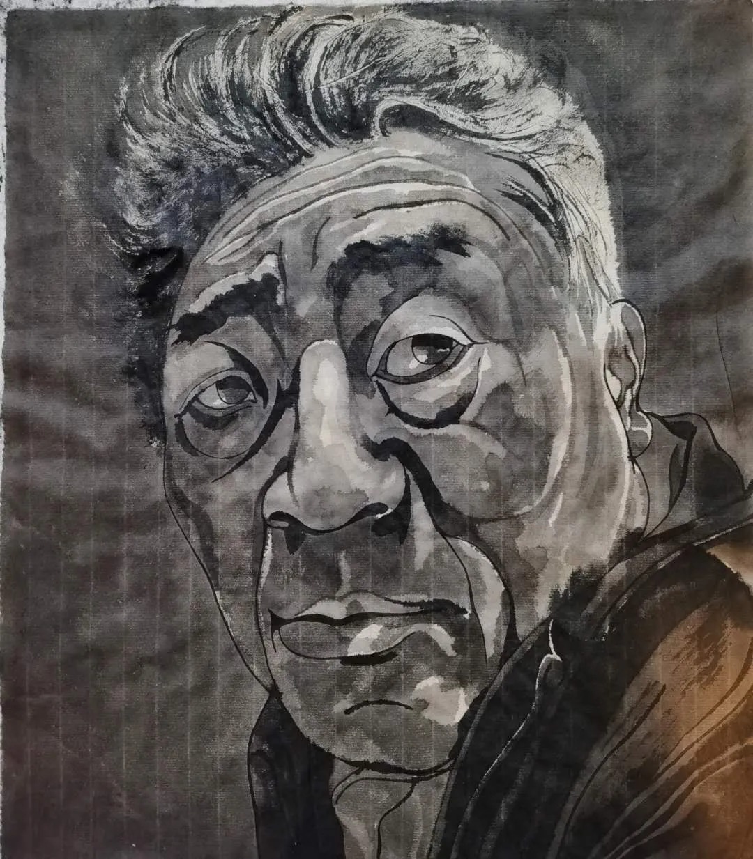 方增先水墨人物画作品欣赏图文,方力钧画自然风景