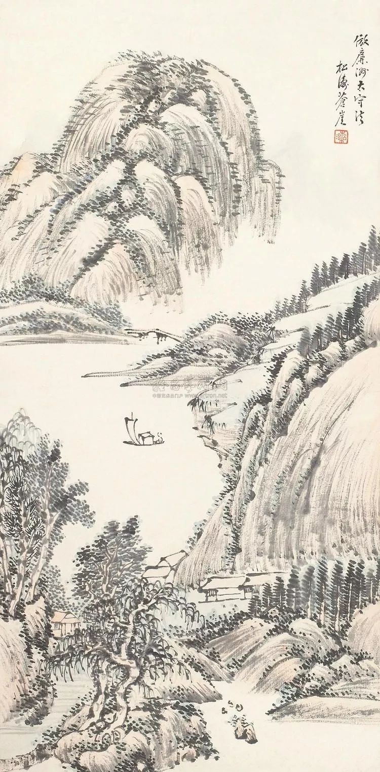 赵松涛人物画欣赏,临摹赵松涛山水画