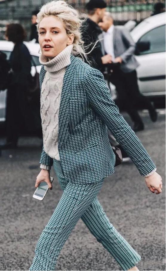 复古百搭千鸟格,春季千鸟格复古