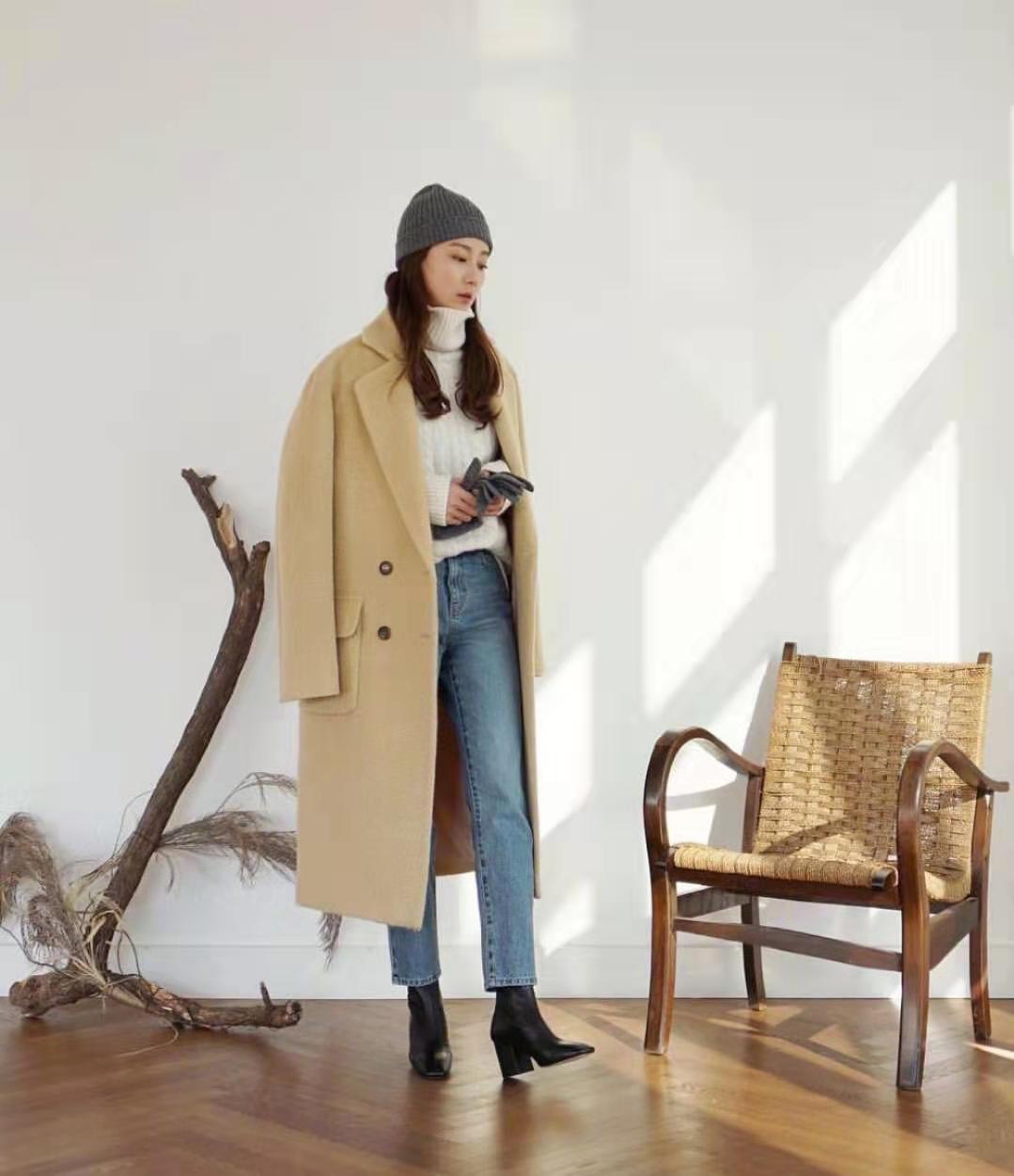 最近流行的大地色穿搭,韩国大地色系穿搭女