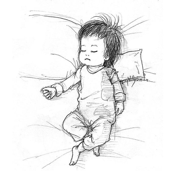 「可还记得」木朵儿爸爸给女儿画过的百睡图