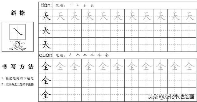 硬笔楷书入门教程,硬笔草书入门教学