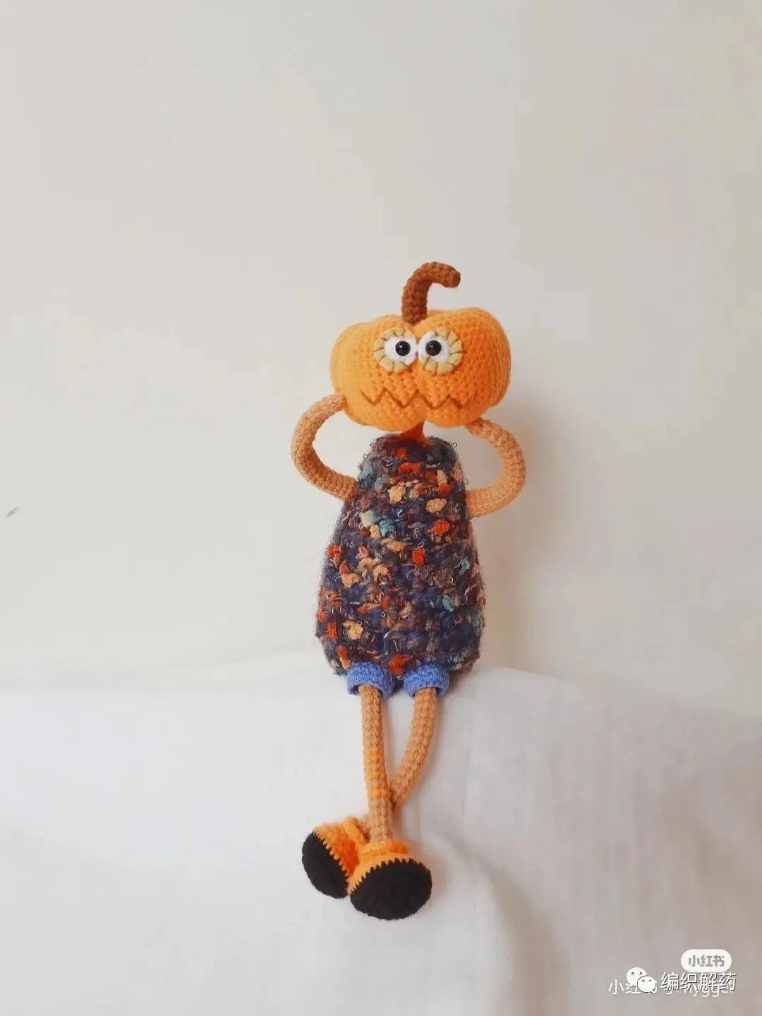 钩针南瓜娃娃全部教程,南瓜娃娃女孩钩针教程