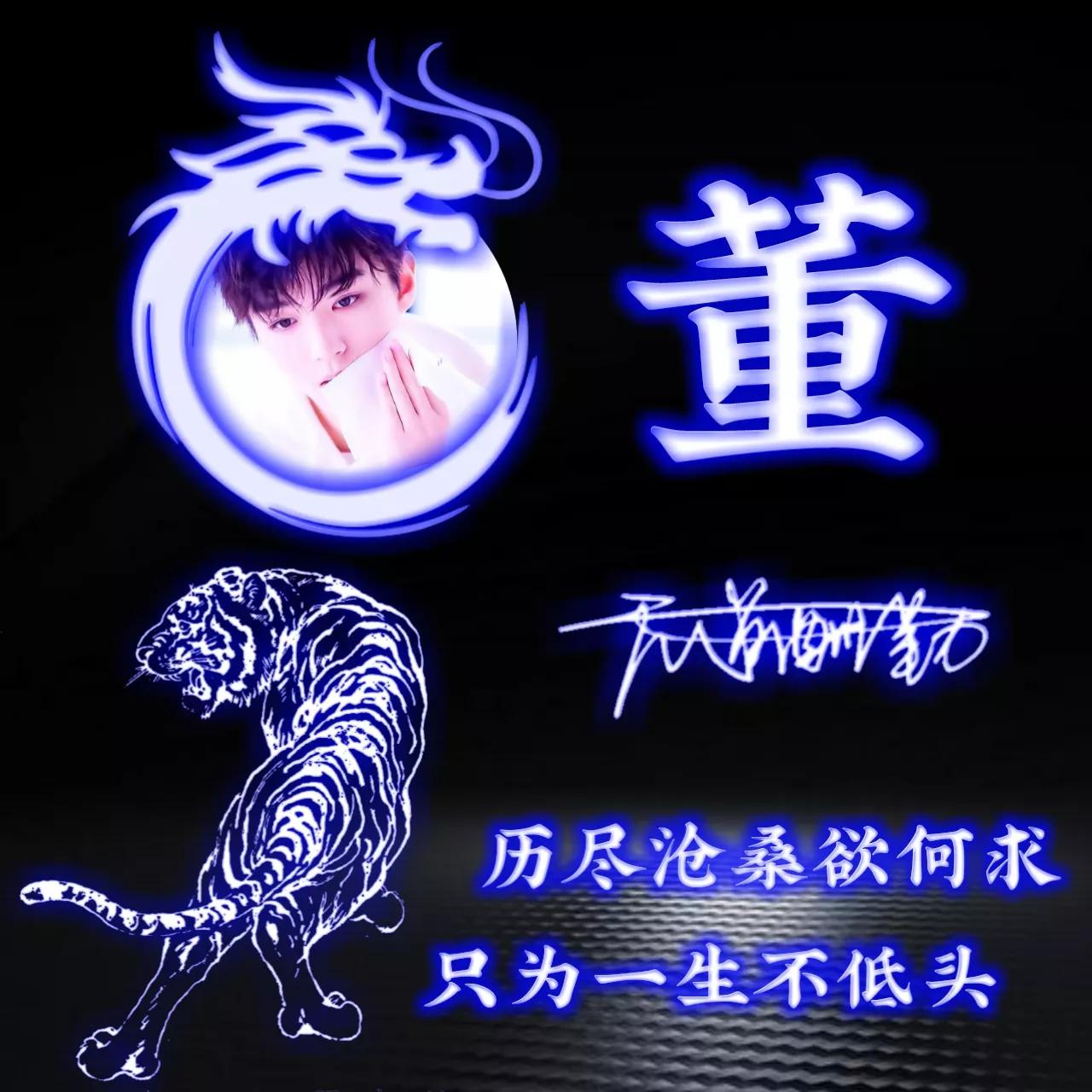 代表好运的姓氏头像图片,姓氏头像荧光励志