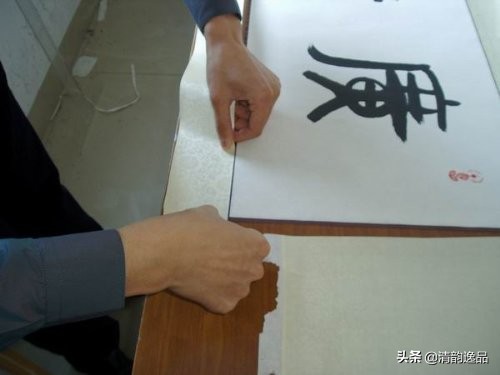 字画木框手工装裱全过程,字画装裱浆糊制作全过程视频