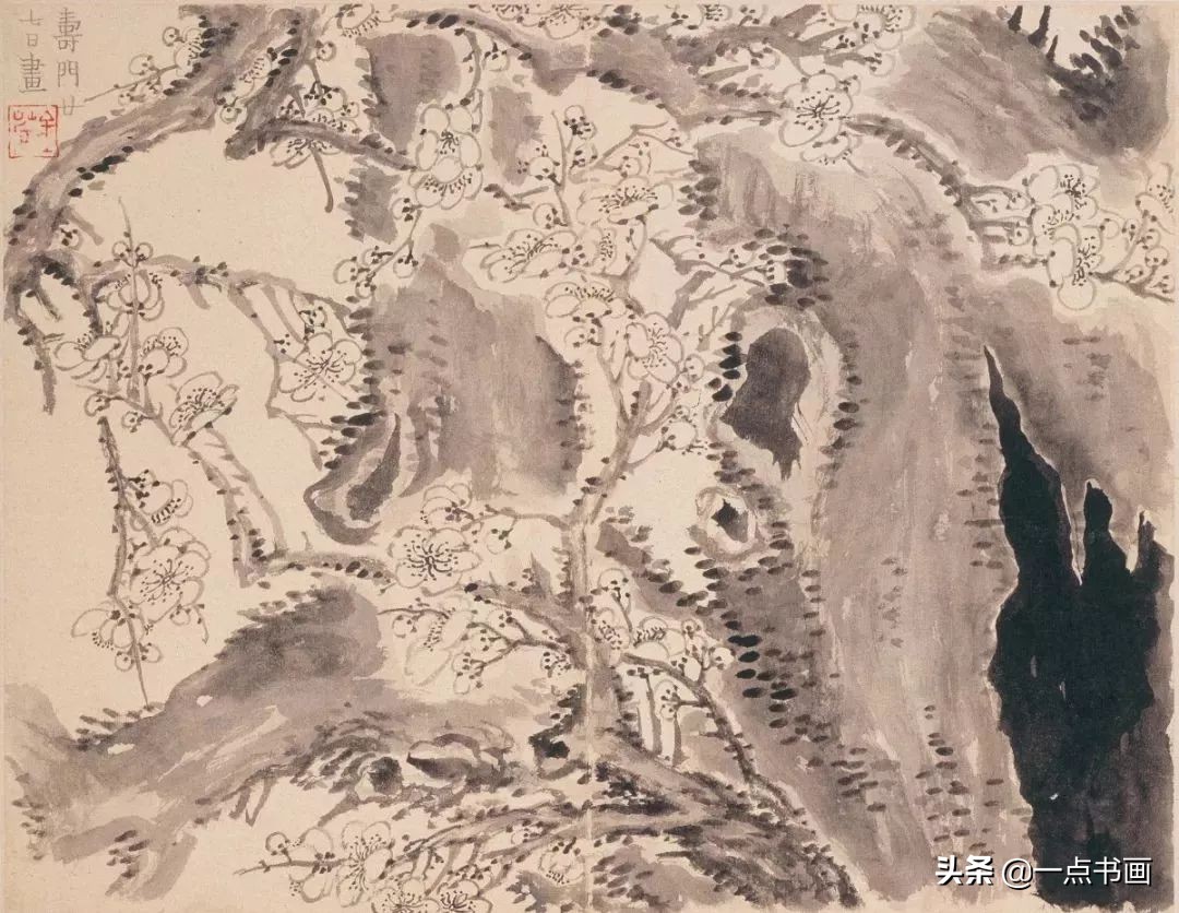 清代山水花鸟画家名单,清代画家朱耷的花鸟画画得很简练