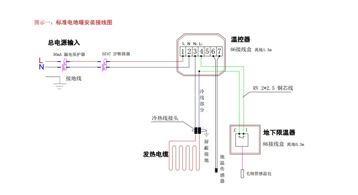 温控器引脚电路图讲解,温控电路的接法和调试