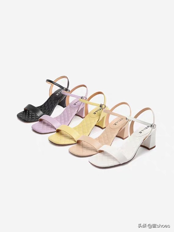 百丽新款女鞋绿色,百丽国货时尚女鞋