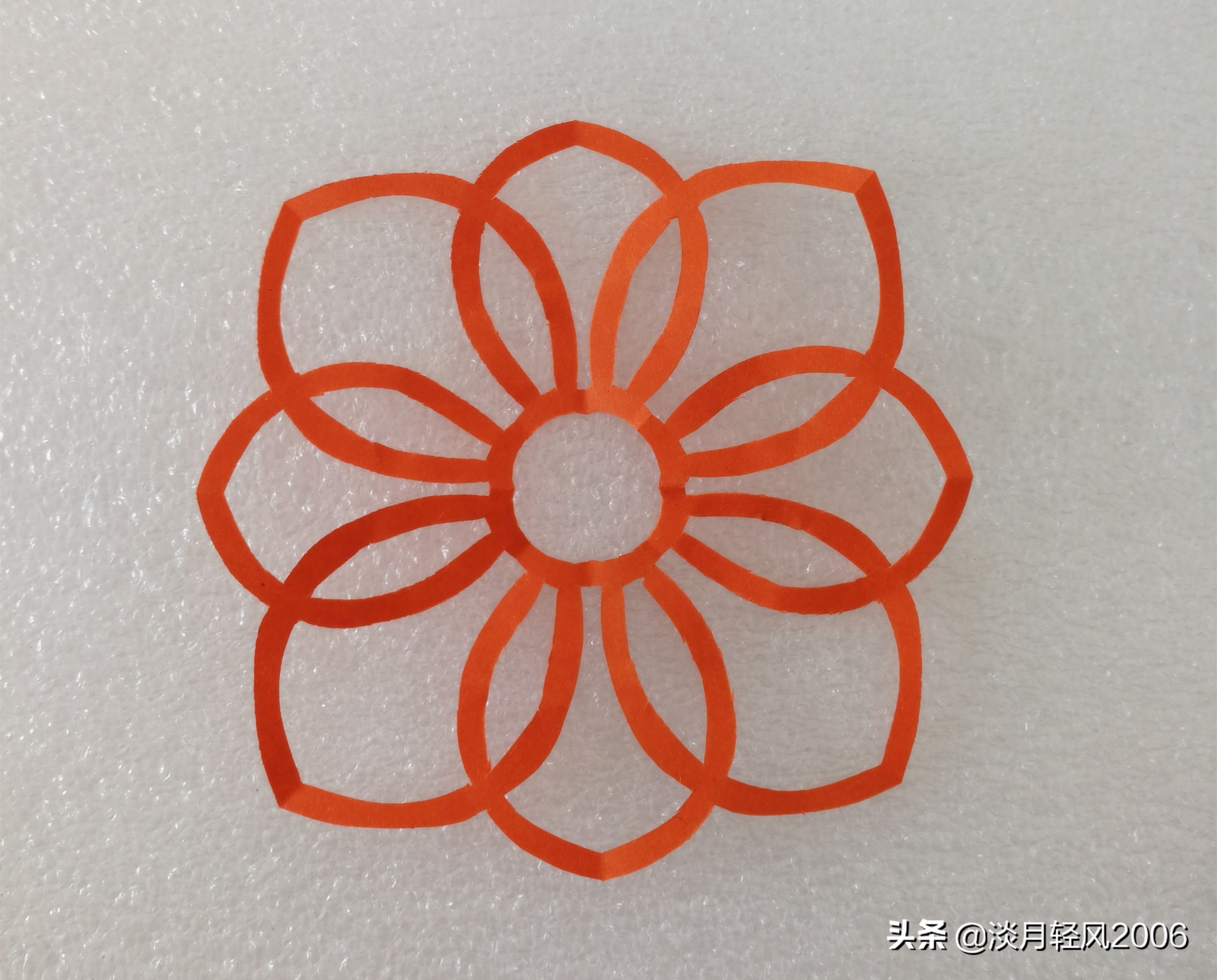 剪简单剪纸团花图案,剪纸手工花样大全图片步骤