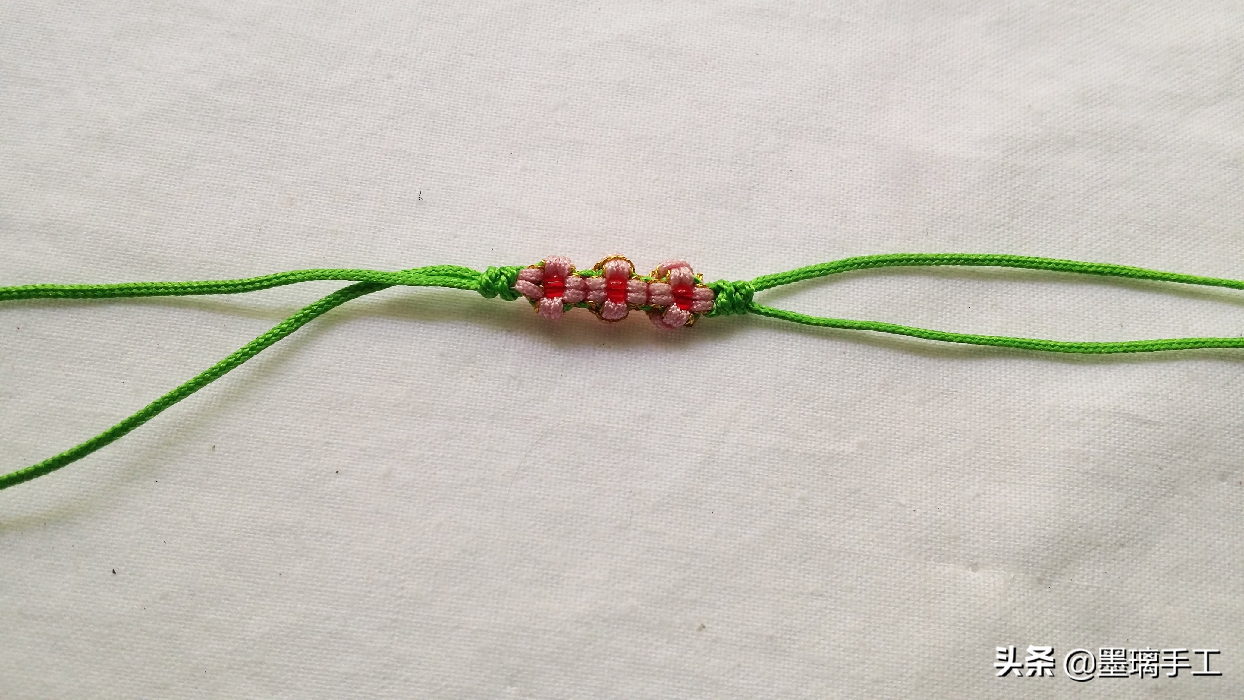 桃花结手机绳编织教程,手工编织情丝结视频教程