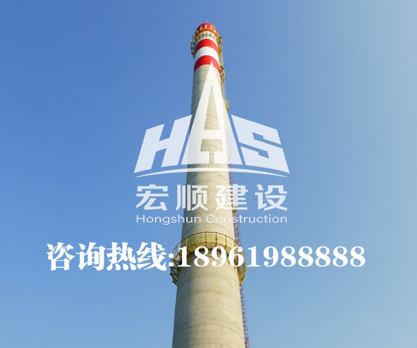 大型水泥烟囱如何安装,新建100米混凝土烟囱