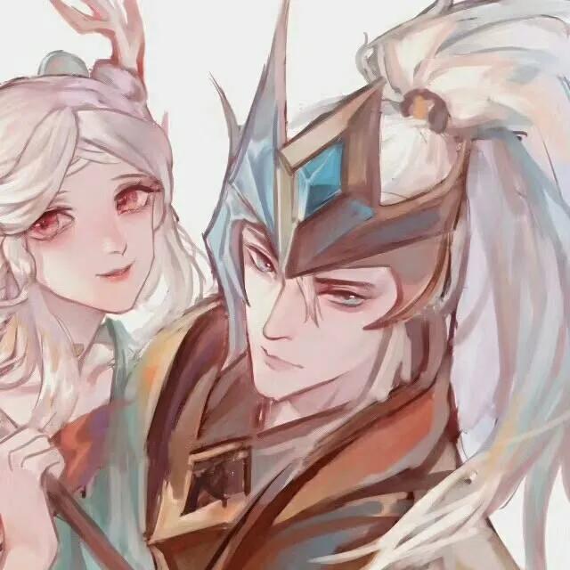 王者光荣花木兰和兰陵王情侣头像,王者光荣项羽霸王别姬情侣头像