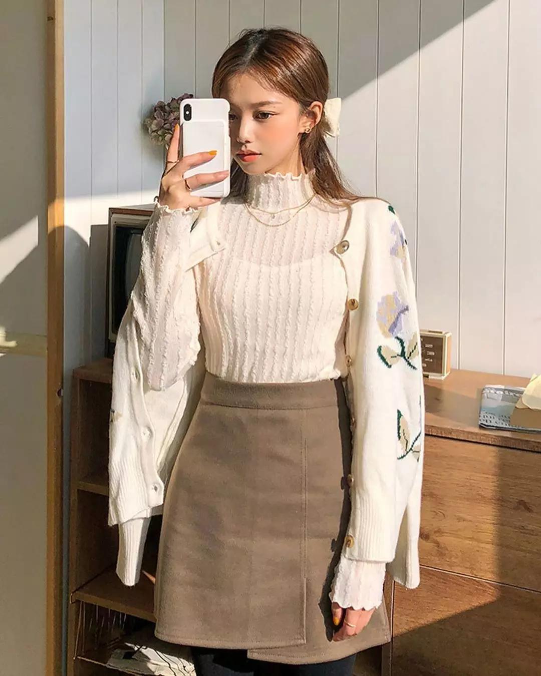 好看的冬季毛衣裙子套装,毛衣裙子太好看了这60件秋冬必买