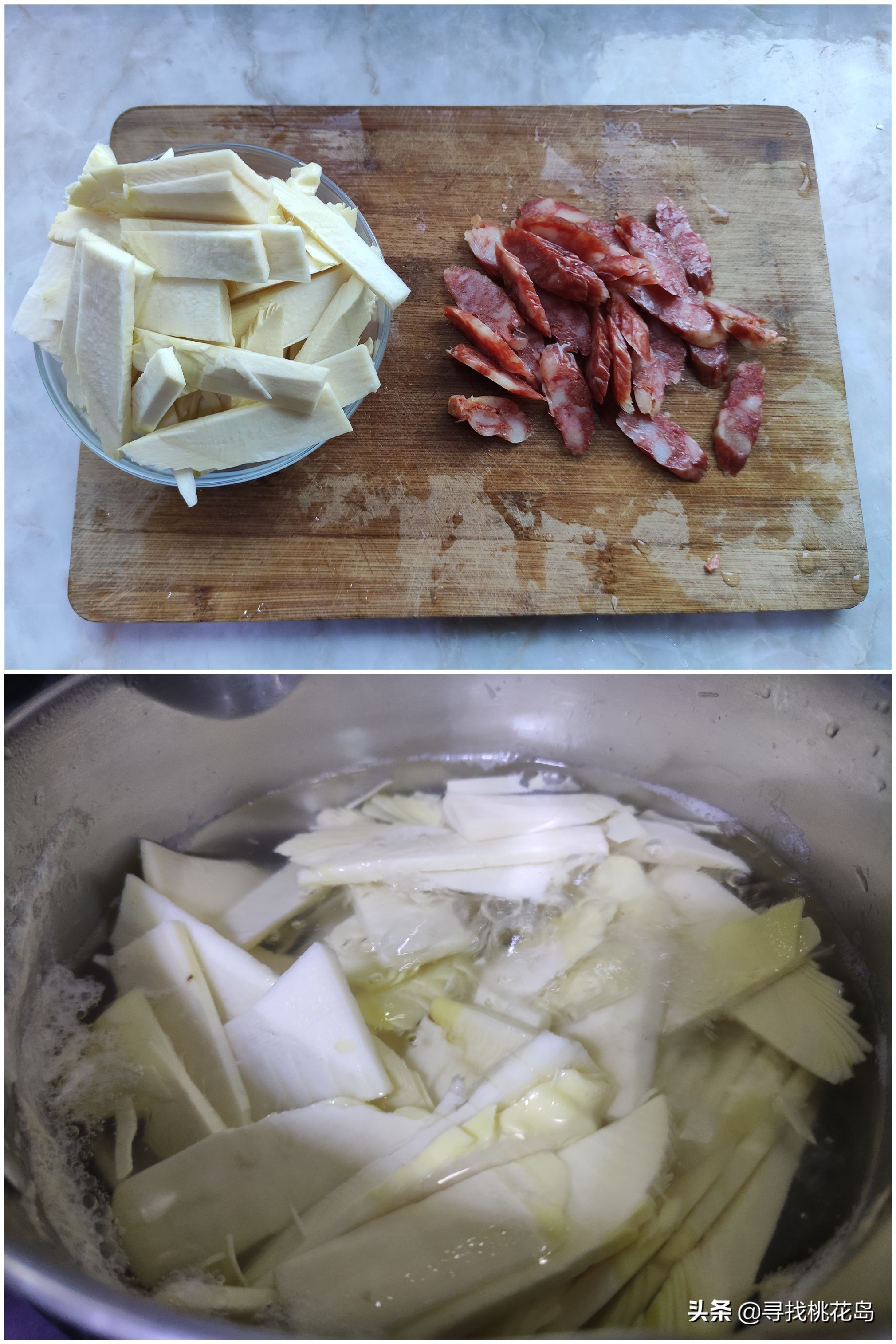 冬笋腊肠这么炒，笋片不涩又入味，好吃下饭，冬天吃正当时
