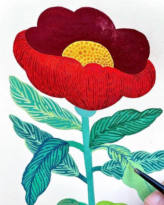 水彩渲染画建筑效果图,水彩平涂画