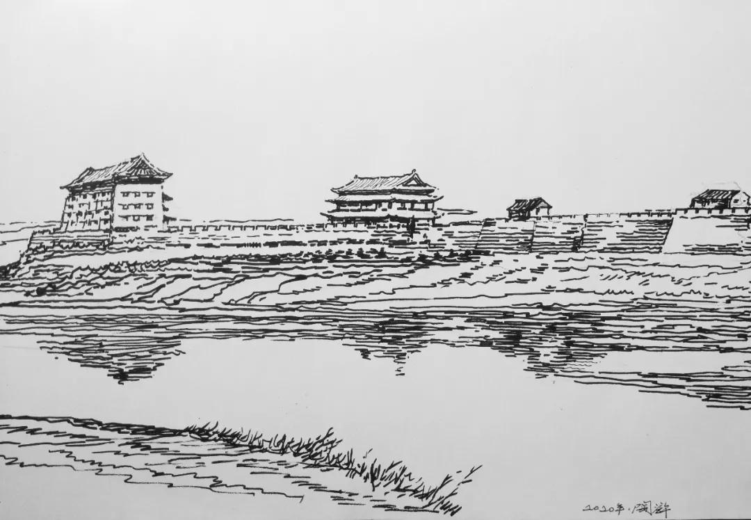 西安大美古城老照片,大美三秦中的陕西名胜古迹的手绘