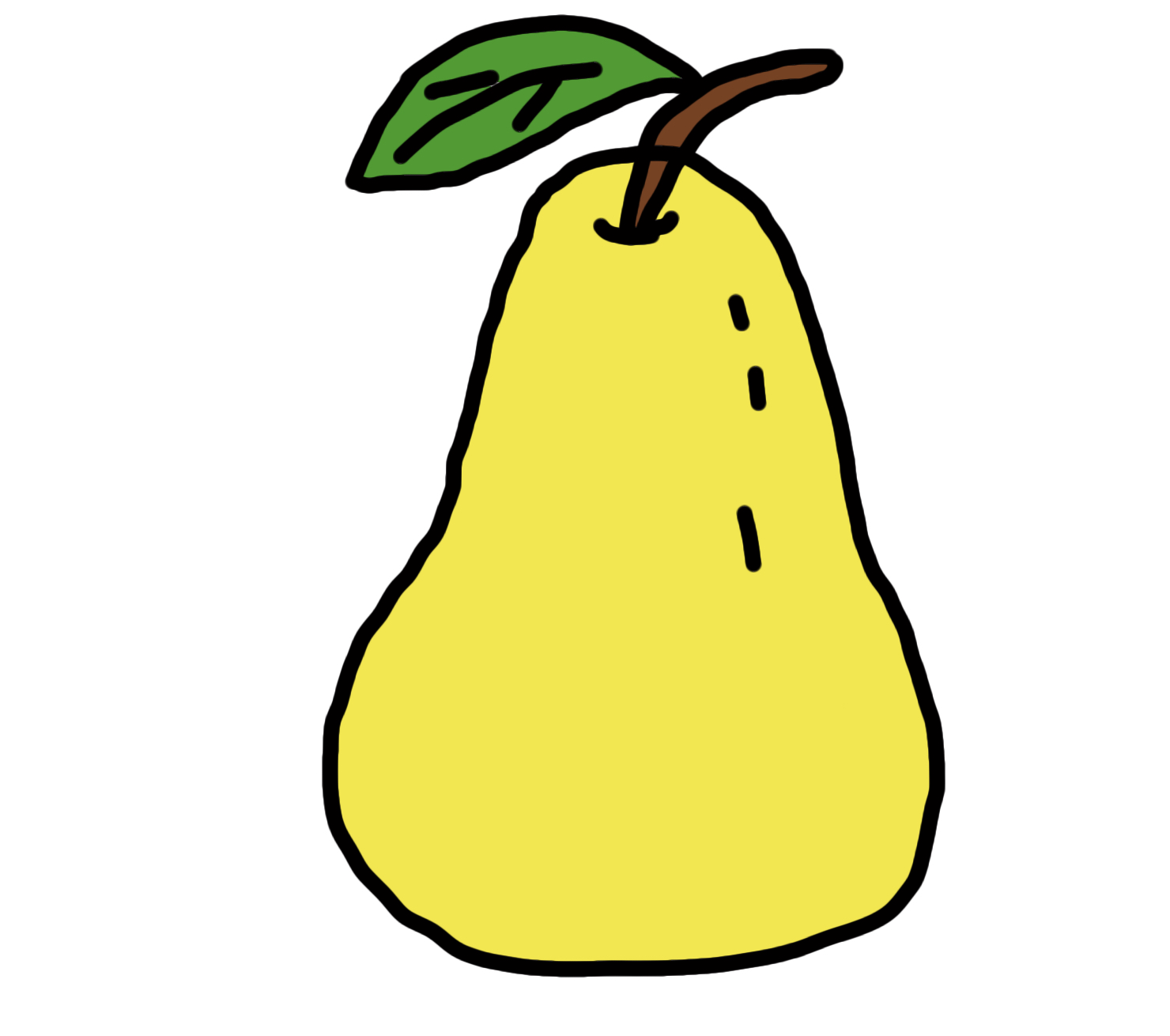 水果的画法儿童简笔画图片大全,梨子的画法儿童简笔画图片