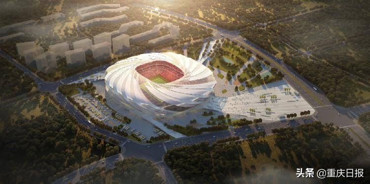 重庆足球场建设最新施工进度,重庆龙兴足球场进场