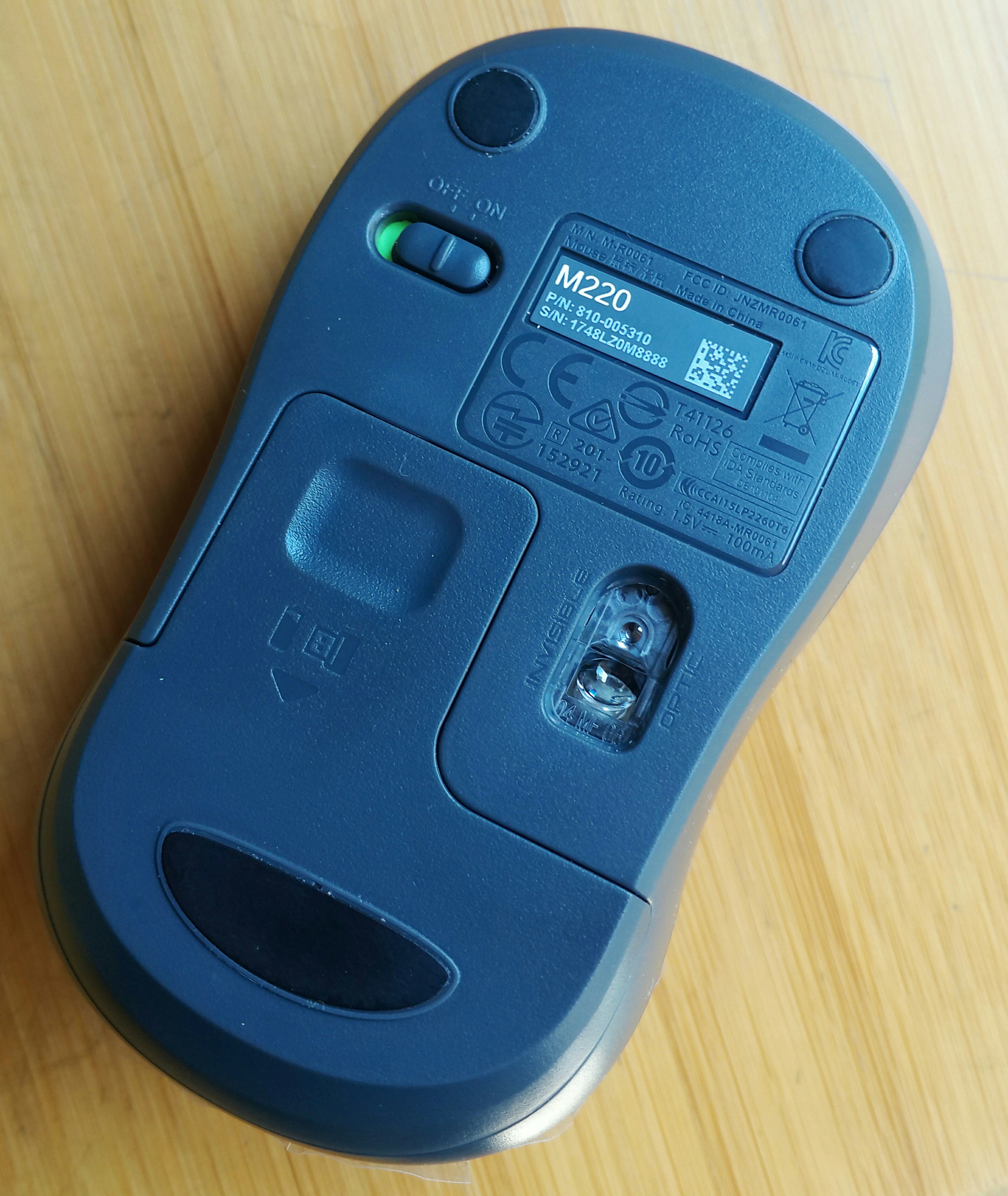 拆罗技无线鼠标的方法,拆一个全新的罗技m220无线鼠标