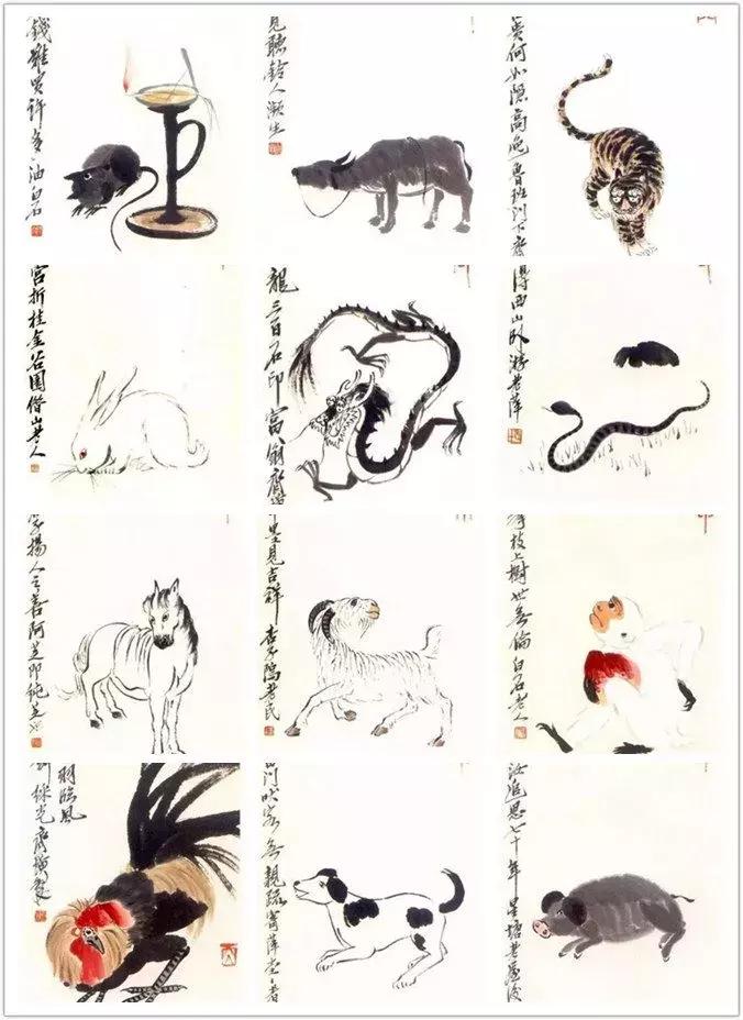 齐白石82岁时作品图,齐白石100幅精品图片