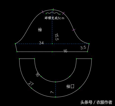 宽松款桑蚕丝落肩袖连衣裙纸样,复古宽松雪纺连衣裙纸样