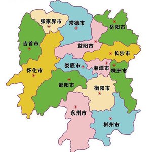 划分为14个地级市的湖南和16个省的波兰对比介绍