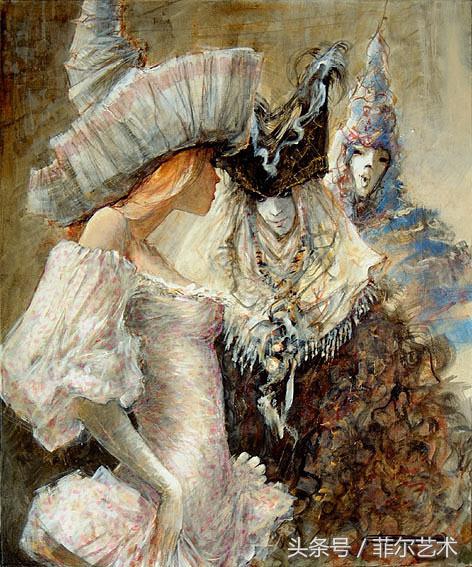 威尼斯面具——法国画家MarcelNinoPajot插画欣赏（一）