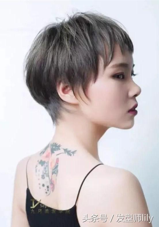 五款短发烫型,超酷圆脸烫的短发