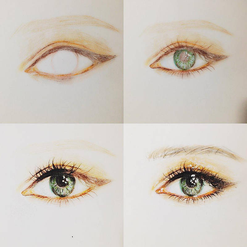如何画眼睛教程超详细真实,初学者画眼睛五种简单方法速成