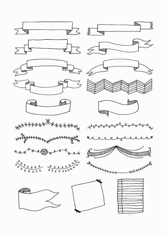 100个手帐花边画,100种简单画花边边框手账