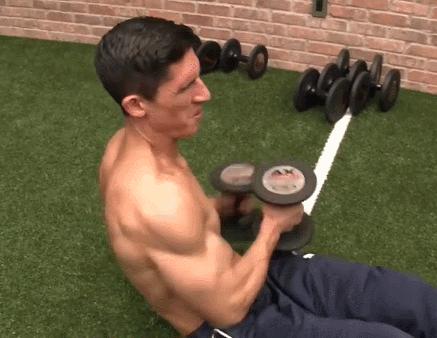 哑铃新手练胸练腹练手臂,哑铃真的可以练肱二头肌吗