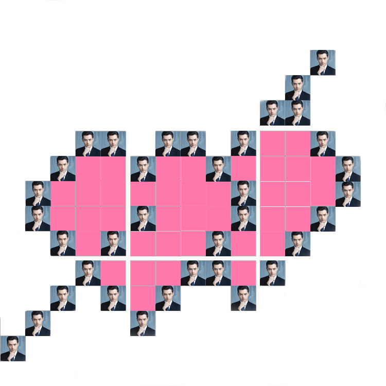 九宫格照片拼图心形hellokitty,excel心形九宫格拼图教程