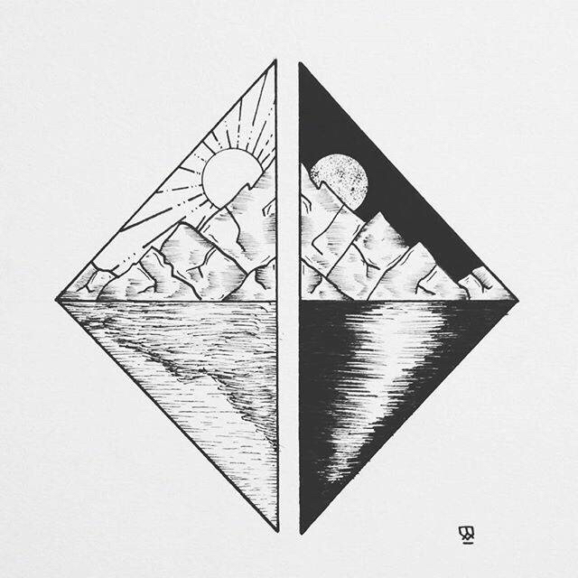 针管笔手绘小插画,针管笔手绘花卉插画