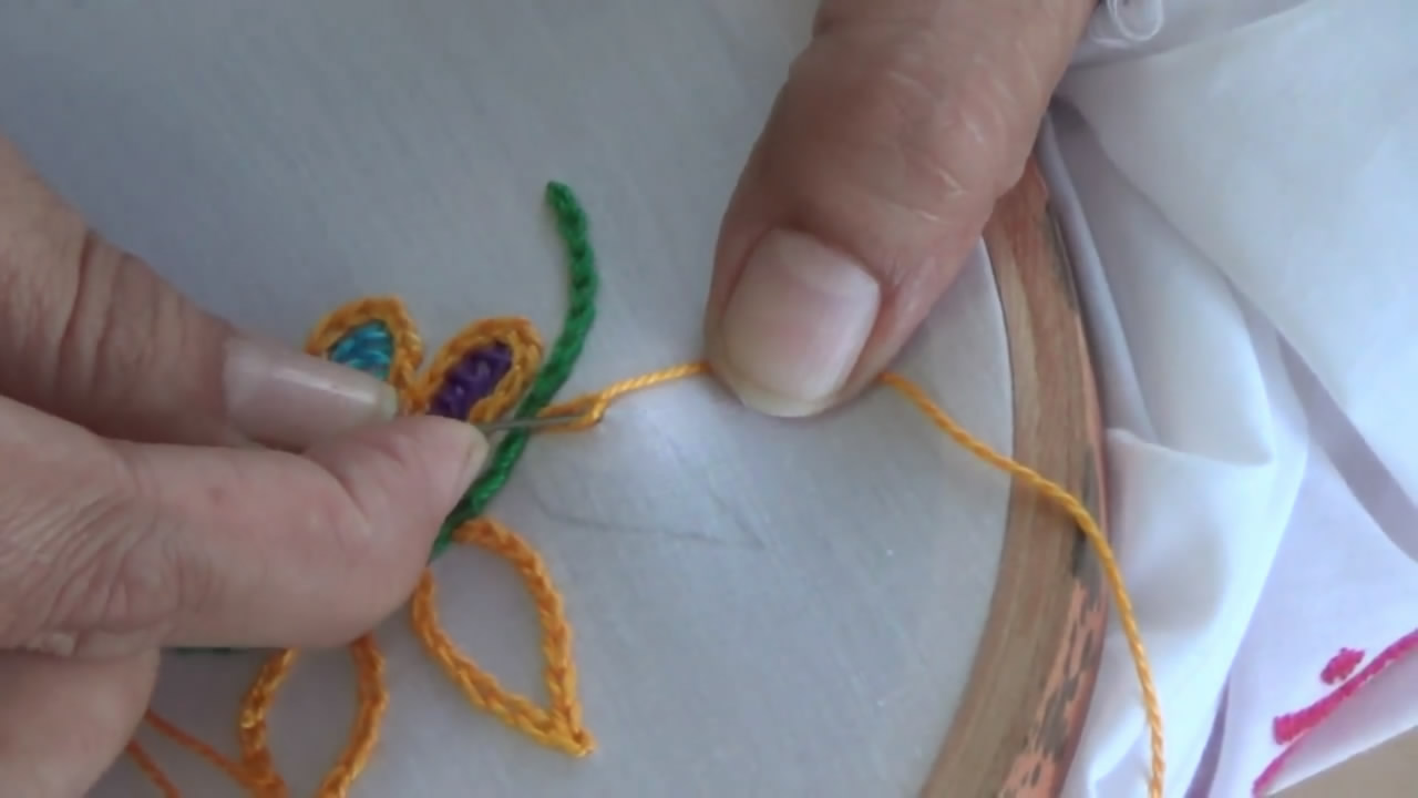 毛线刺绣花初学者怎么绣,毛线刺绣方法和技巧