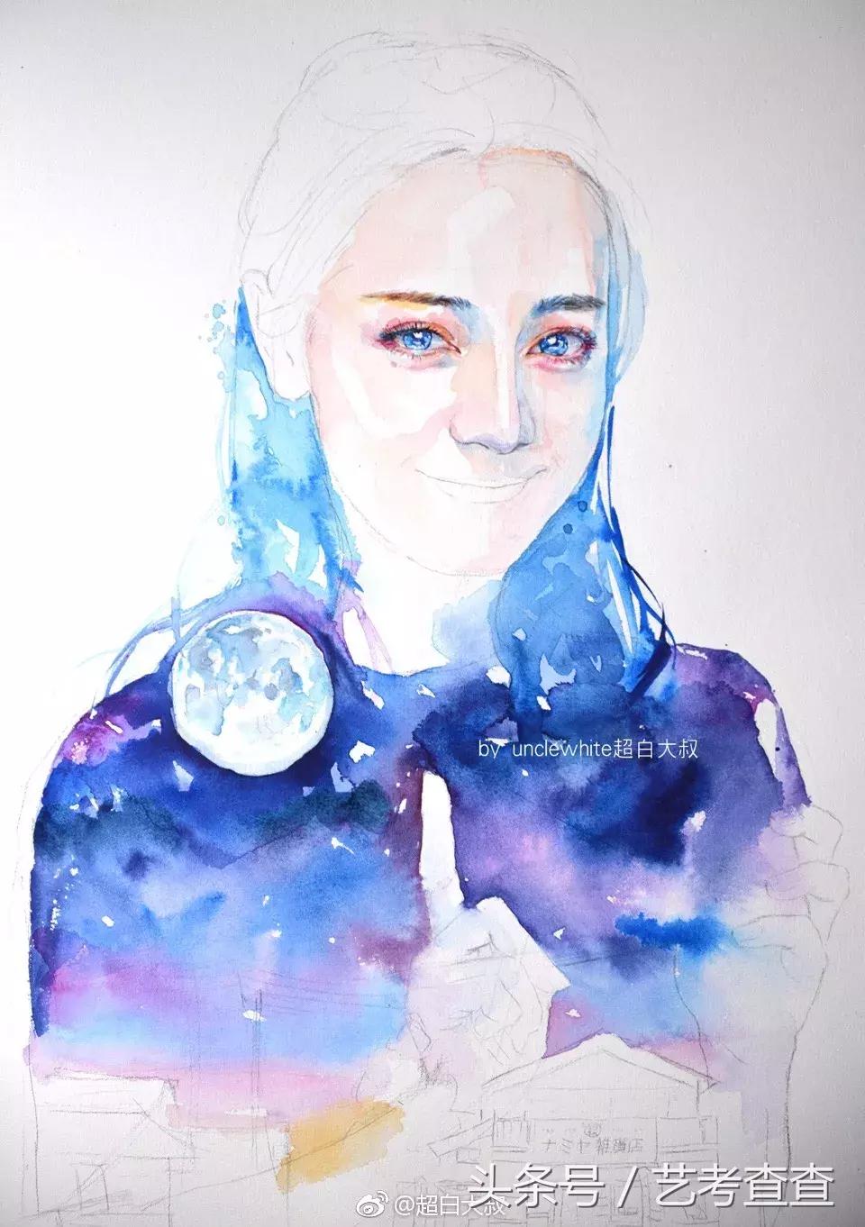 非常简单的水彩人物画法,简单的水彩小插画