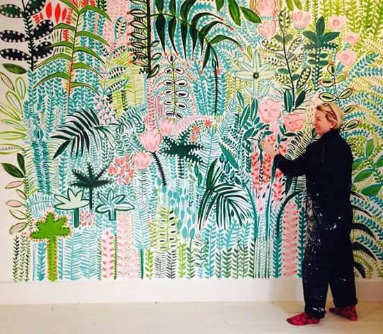 自家门口墙绘,一家房子墙绘