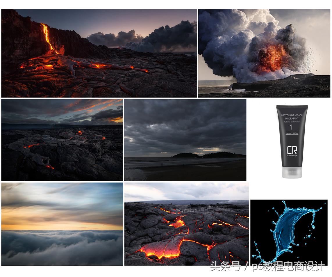 ps火山泥膜详细教程,ps水果海滩合成海报