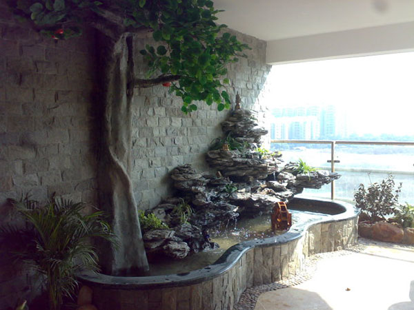 室内假山制作假山施工,室内假山景观制作全过程