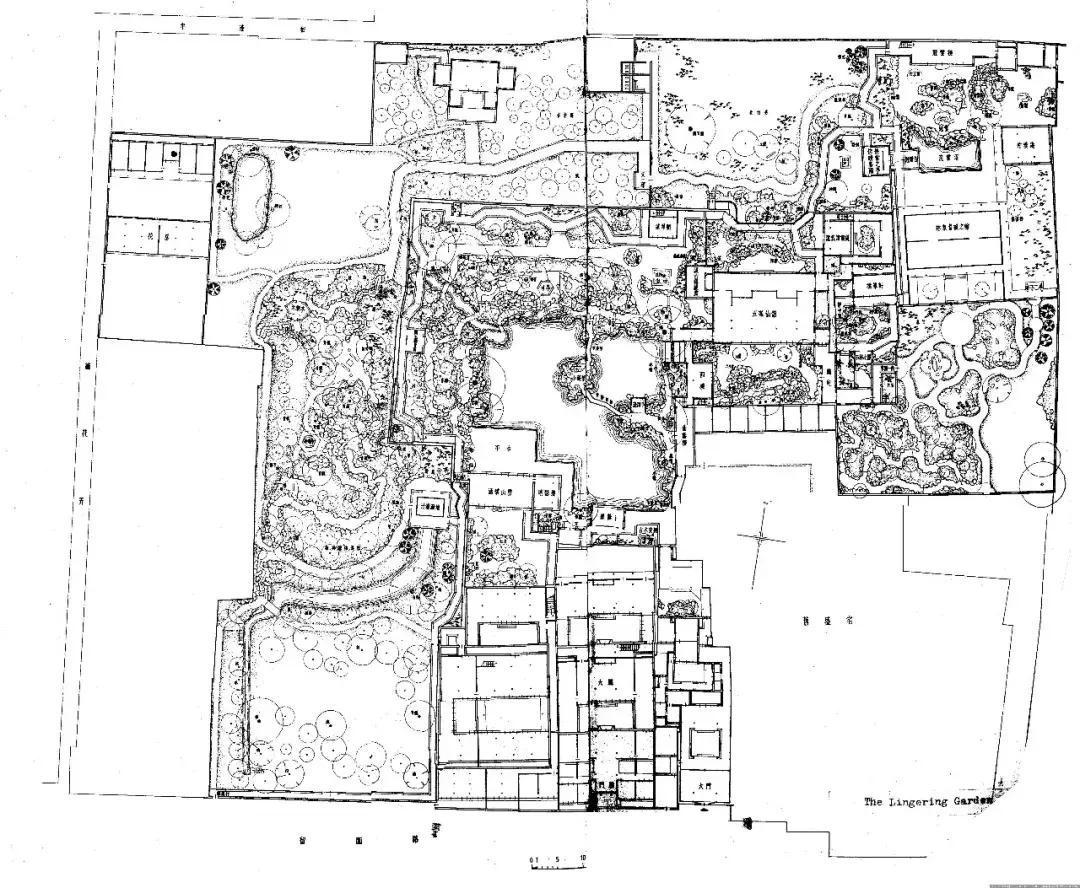 国外经典园林平面图,明清园林平面