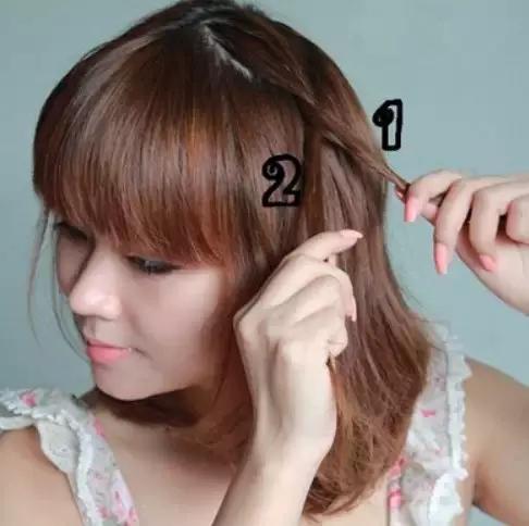 齐肩发发型扎法教程,齐肩发编发教程简单又好看