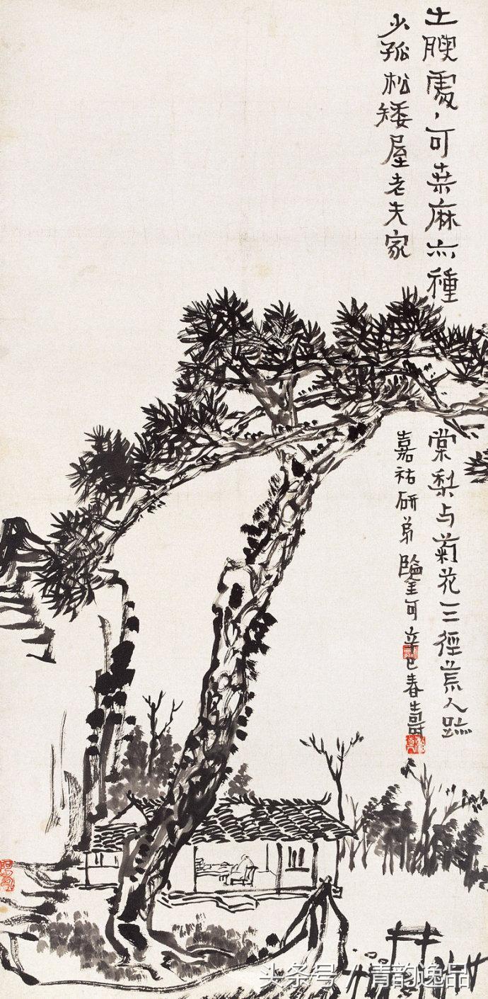 潘天寿花鸟画作品欣赏图文,潘天寿花鸟真迹一百幅大赏